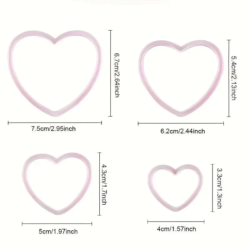 Heart Cookie Cutter Set β 5 pcs