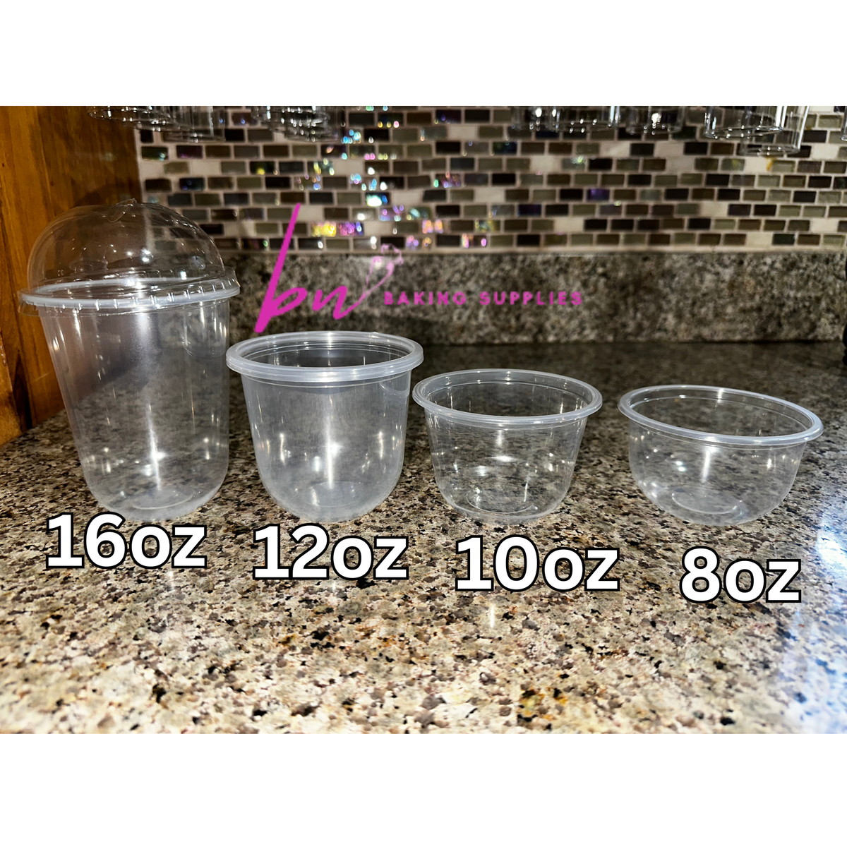 12oz Dome Smoothie Cups with Lid