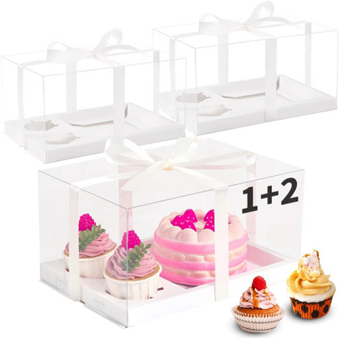 2 Cavity Clear Bento Box