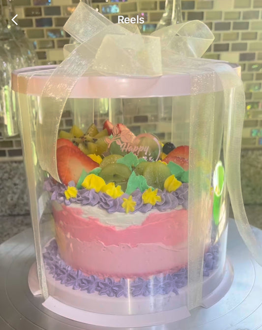 Clear Round Cake Box