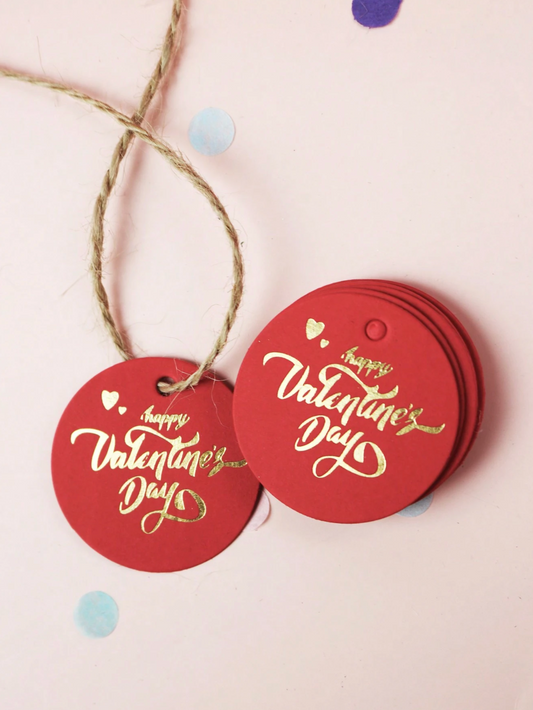 Valentines Gift Tag with String