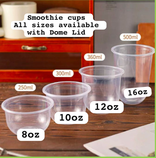 10oz Smoothie Cups with Dome Lid