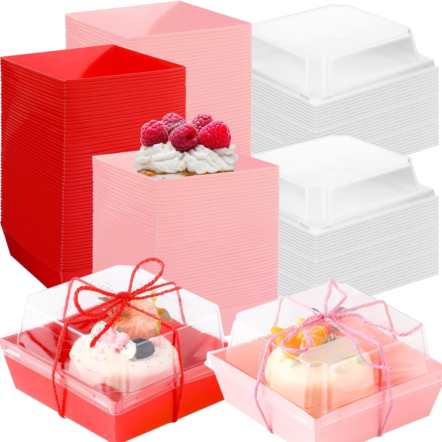 4" Disposable Square Dessert Boxes