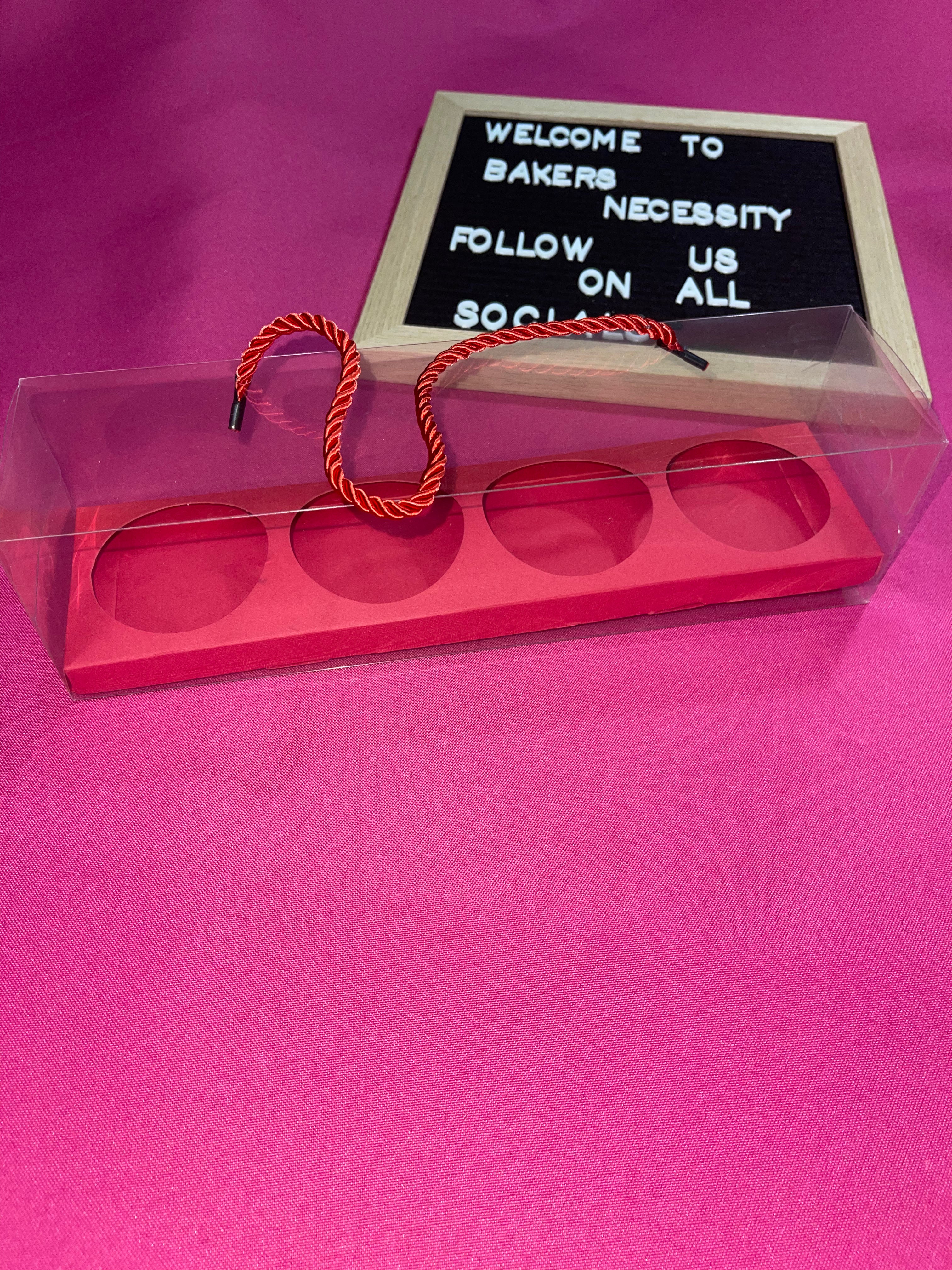 4 Clear Cavity Cupcake Box