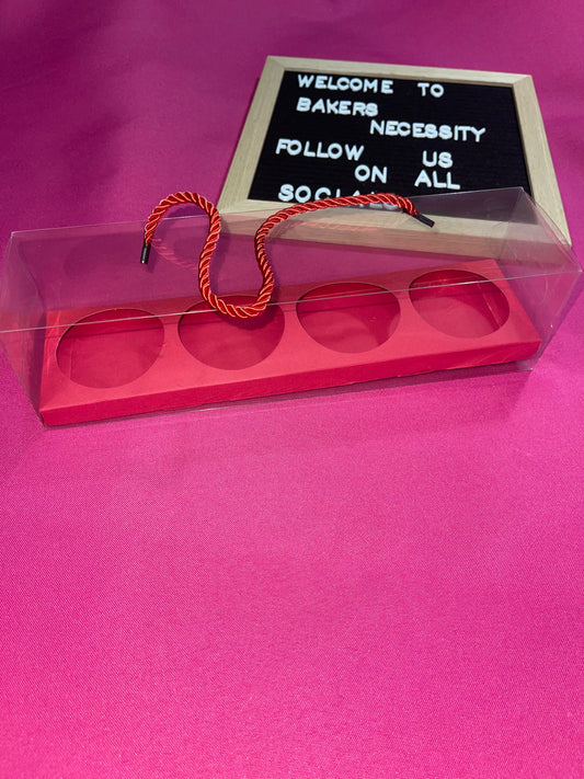 4 Clear Cavity Cupcake Box
