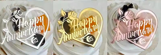 Happy Anniversary Cake Charm