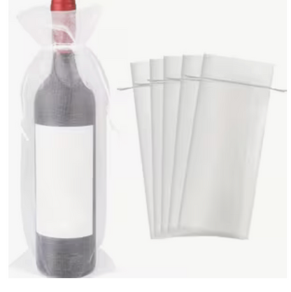 Sheer Organza Wine Bag
