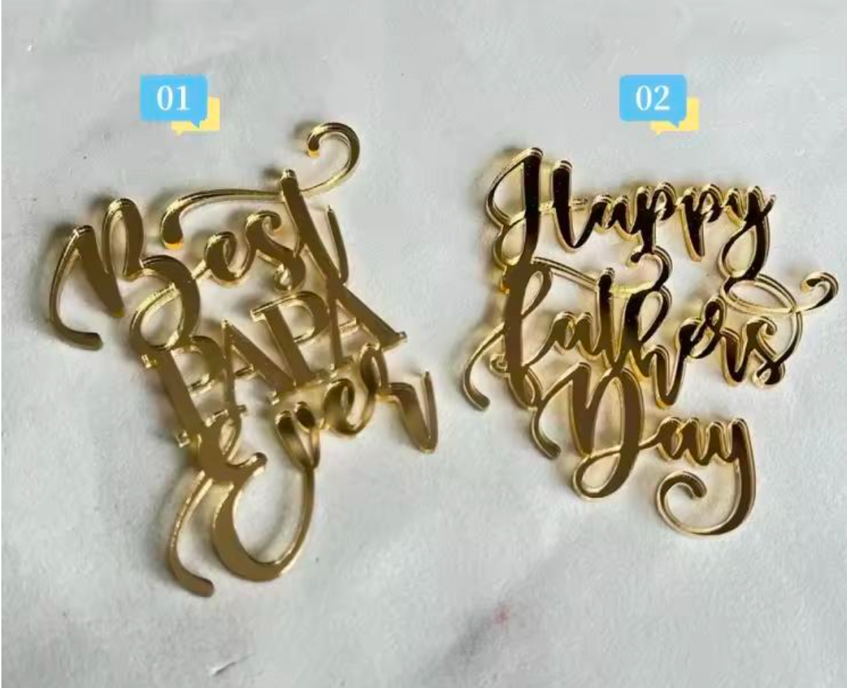 Happy Fathers Day Cake Charm