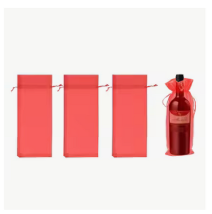 Sheer Organza Wine Bag