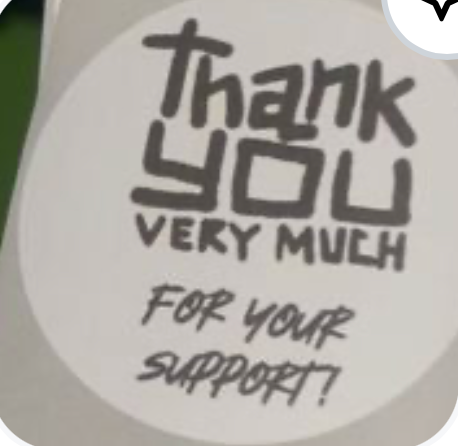 Thank You Very Much for Your Support Stickers