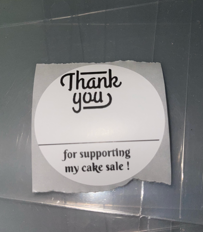 Cake Sale Stickers with Line