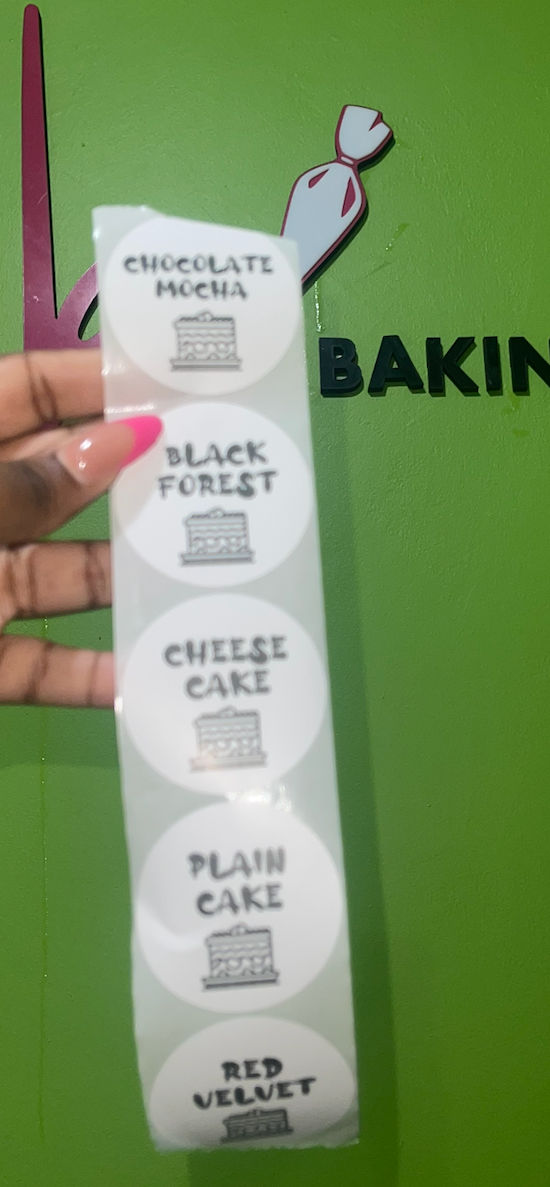 Cake Flavour Stickers