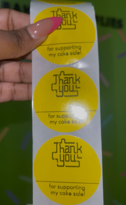 Cake Sale Stickers with Line