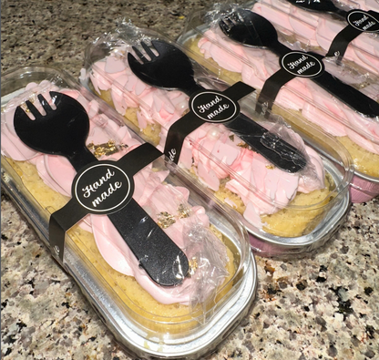 Mini Loaf Pans with Sporks and Stickers