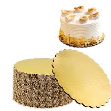 6 inch Gold Scalloped Cake Board